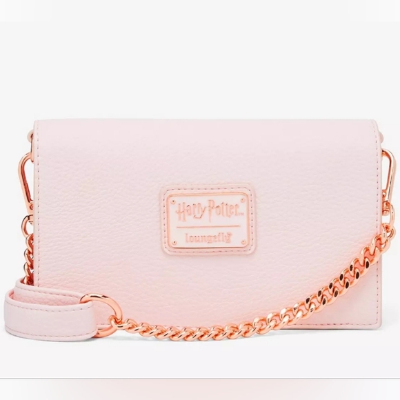 Loungefly Harry Potter Elderwand Blush/Rose Gold Crossbody Purse - Picture 2 of 6